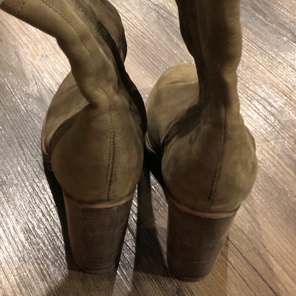 ALDO tan genuine leather fur lined booties - Picture 4 of 8